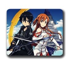 Anime SAO Sword Art Online Kirito & Asuna Otaku Yugioh Mouse Pad PC Mice mat (Intl)