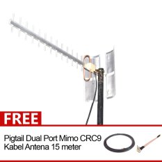 Antena Yagi LTE 4G Modem Huawei E3372 Extreme III Eco + Gratis Pigtail CRC9 Dual Port + Kabel 15 Meter