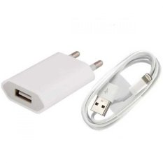 Apple Original Charger Iphone 5G / 5S / 5C / iPod Touch 5 + Usb Cable Data - Putih