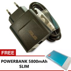 Asus Travel Charger Original 5V--2A + Gratis Powerbank Slim 5800mAh