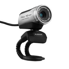 AUSDOM 1080P Mini Full HD PC Video Recorder Network Camera Webcam with Mic (Black/Silver)