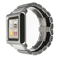 Autoleader Aluminum LunaTik LYNK Multi-Touch Wrist Watch Band for iPod Nano 6th generation Silver (Intl)