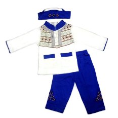 Baby Talk Baju Koko Bayi Bordir - Baju Setelan Muslim Anak Laki - Laki - Biru