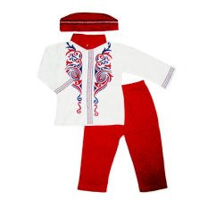 Baby Talk Baju Koko Bordir Baju Setelan Muslim Bayi dan Anak - Merah