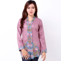 Batik Distro BA6917 Kebaya Wanita Lengan Panjang Warna - Ungu