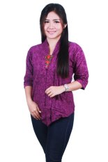 Batik Putri Ayu Solo Blouse Embosh batik putri ayu solo B24 lengan panjang (ungu)