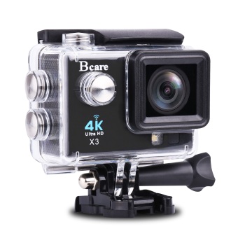 Bcare Action Camera - B-Cam X-3 -WiFi -Sony Sensor- 16MP - 2inch - Ultra HD 4K LED- Hitam  