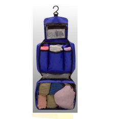 Best Korean Travel Bag Organizer Toiletries/ Tempat Kosmetik / Alat Mandi - Biru