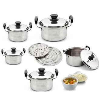 bestware panci set 5 pcs dilengkapi tutup steamer bestware panci set 5 pcs dilengkapi tutup steamer