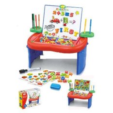 BGC Meja Belajar Lipat Multifungsi Gambar dan Whiteboard Apple Desk