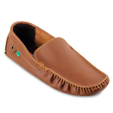 Black Master Aligator Mocassin Tan