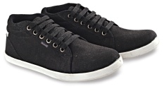 Blackkelly LID 250 Sepatu Sneaker Anak Laki-Laki Canvas Sol TPR Bagus (Hitam)