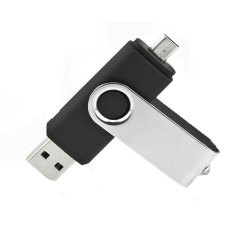 Bluesky 128GB OTG Swivel Double Plugs USB Flash Drive U-Disk USB Memory Disk for Android Smart Phone Samsung/PC computer, Black (Intl)