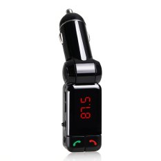 Bluetooth Car LCD MP3 Player Handsfree FM Transmitter USB SD for iPhone Samsung (Intl)