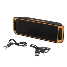 Bluetooth Wireless Speaker A2DP Portable Stereo Mega Bass w/FM For Phone (Orange) (Intl)