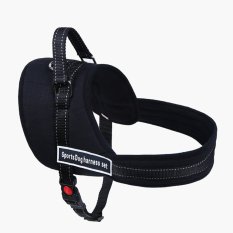 BolehDeals Comfortable Medium Large Dog Pet Adjustable Vest Chest Harness Black Size XS - INTL