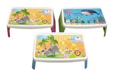 BonBon Meja Belajar Lipat Anak Kualitas Premier 3Pcs - Pink Biru Hijau