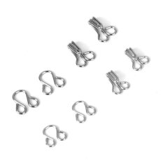 Bra Hooks And Eyes Clothing Sewing 8mm 10mm Pack Of 36 Sets Silver (Intl)