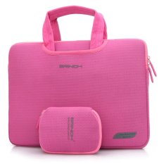 BRINCH New Top Fashion Laptop Bag With Mouse Bag Ultrathin Handbag For Macbook Lenovo DEll 13 14 15 inch Notebook Tote bag Case Cover, 14 inch + Pink (Intl)