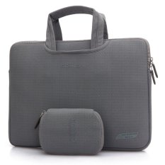 BRINCH New Top Fashion Laptop Bag With Mouse Bag Ultrathin Handbag For Macbook Lenovo DEll 13 14 15 inch Notebook Tote bag Case Cover, 15 inch + Gray (Intl)