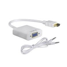 Cable Converter Cable HDMI to VGA Dan Kabel Audio - Putih