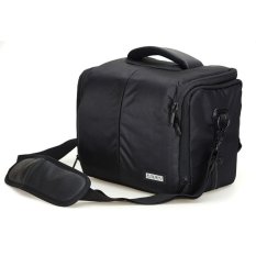 CADeN Versatile Water-resistant Camera Gig Protective Bag Fastener Tape Cotton with Cover Adjustable Padded Straps Pockets for Canon Nikon Sony DSLR Camera Size L