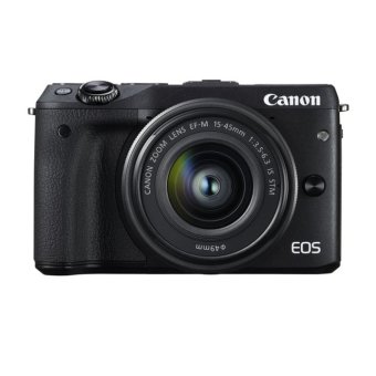 Canon EOS M3 Kit EF-M15-45 IS STM - 24.2 MP - Hitam  