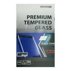 Capdase Asli Samsung Galaxy S7 Edge - Premium Tempered Glass - 3D Curved Full Cover + Lis Hitam