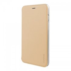 Capdase Folder Case iPhone 6 Plus / iPhone 6S Plus Posh Genuine Leahter Flip Case - Silver-Beige