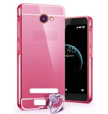 Case Andromax A Bumper Mirror Slide - Rose gold
