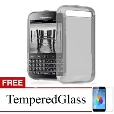 Case for Blackberry Q10 - Abu-abu + Gratis Tempered Glass - Ultra Thin Soft Case