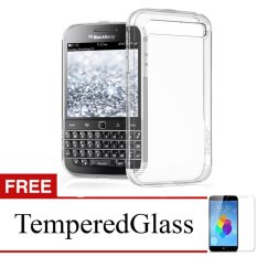 Case for Blackberry Q10 - Clear + Gratis Tempered Glass - Ultra Thin Soft Case