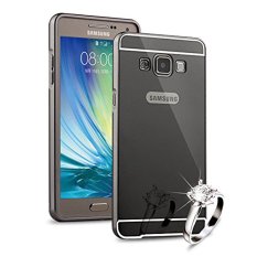 Case for Samsung Galaxy J1 Ace Alumunium Bumper With Mirror Backdoor Slide- Hitam