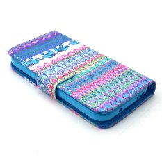 Case for Samsung Galaxy S4 Mini i9190 Flip Case Cover with Card Holders and Magnetic Closure - Tribal Decorative (Intl)