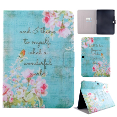 Case for Samsung Galaxy Tab 3 10.1 inch GT-P5200 PU Leather Flip Stand Case Cover Skin Protector Wallet - Flower Bird - Intl