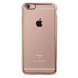 Case iphone 5/5S/SE Softcase List Chrome- Rose Gold