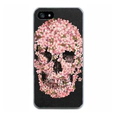 Case Pink Skull for iPhone SE / 5S / 5 - Iphone Soft Case - Hitam