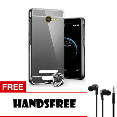 Case Smartfren Andromax A Bumper Mirror Slide - Hitam + Free Hansfree