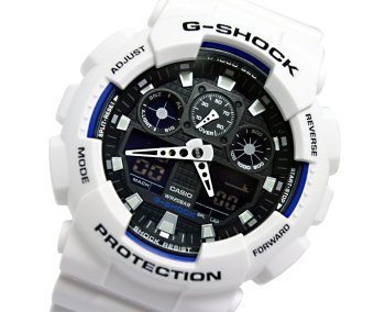 casio jam tangan pria g shock ga 100b 7adr putih casio jam tangan pria g shock ga 100b 7adr putih