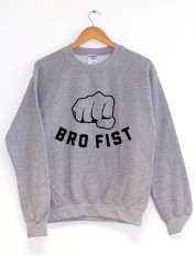 Clothing Online Sweater Bro Fist - Abu-abu