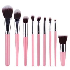 Coconiey 9 Piece Cosmetic Brush Makeup Brush Sets Kits Tools Silver- Intl
