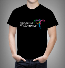 Combed 20s Kaos Wonderful Indonesia 1 - Warna Hitam