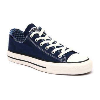 compass kg 032 low cut sneakers navy chequer lazada compass kg 032 low cut sneakers navy chequer lazada