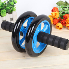 Crony Dual Stability Ab Wheel Roller Exercise Free Knee Pad Blue - Intl
