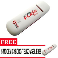 Cyborg Telkomsel E388 Speed 42Mbps Unlock All GSM High Speed - Putih + Gratis 5 Modem Cyborg E388 - Putih