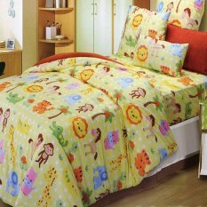 Depo Sprei dan Bed Cover Animal Yellow Sateen Jepang