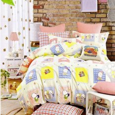 Depo Sprei dan Bed Cover Stamp Bear Katun Taiwan