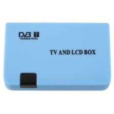 Digital TV Box LCD VGA AV Tuner DVB-T Terrestrial Freeview Receiver with EU-plug Power Adapter (Blue) (Intl)