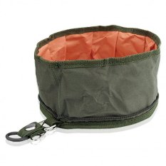 Dog Pet Collapsible Fabric Travel Food Water Bowl- INTL