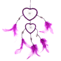 Dream Catcher with feathers wall or car hanging decoration ornament-purple